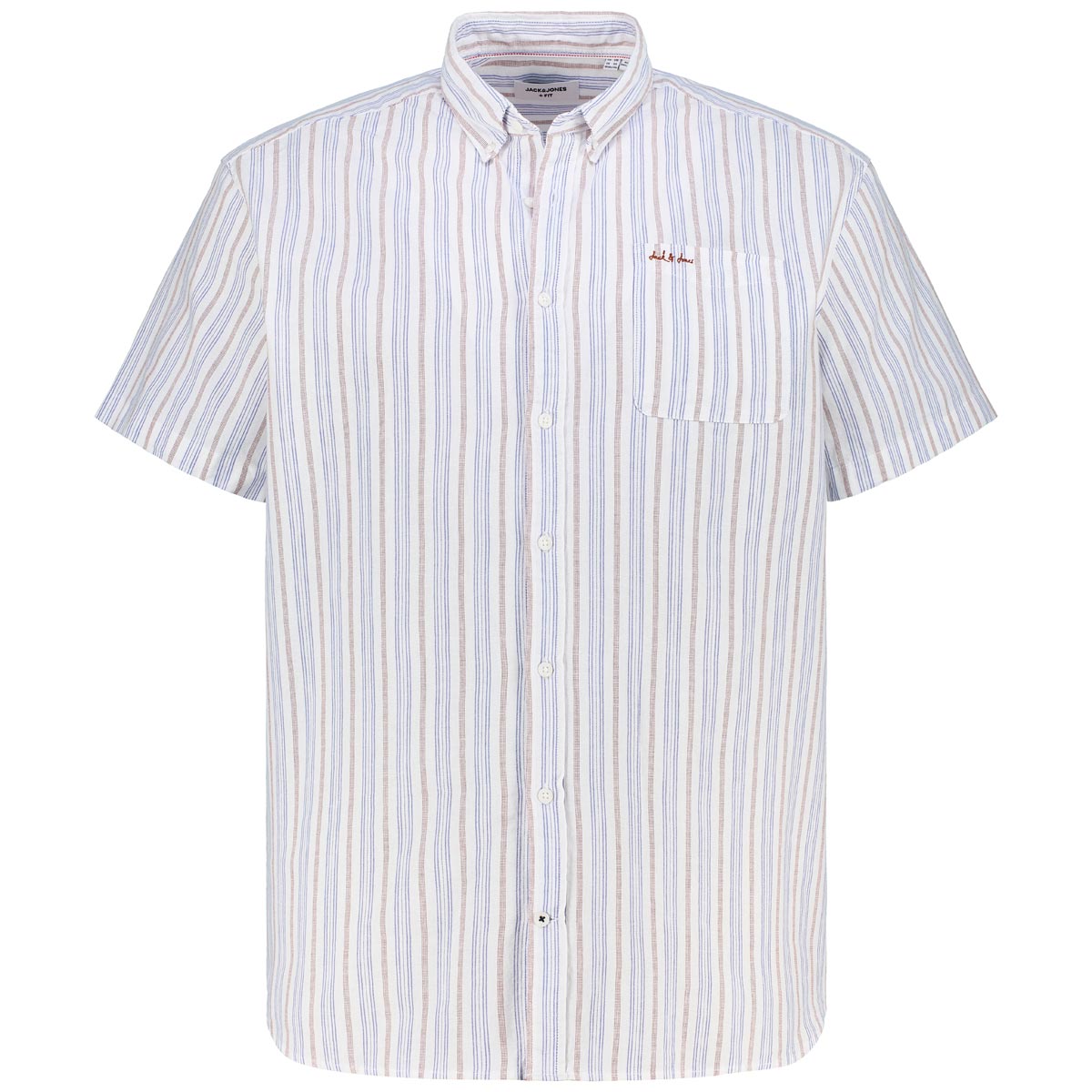 Jack&Jones Freizeithemd mit Streifen Farbe weiß Größe: 6XL günstig online kaufen