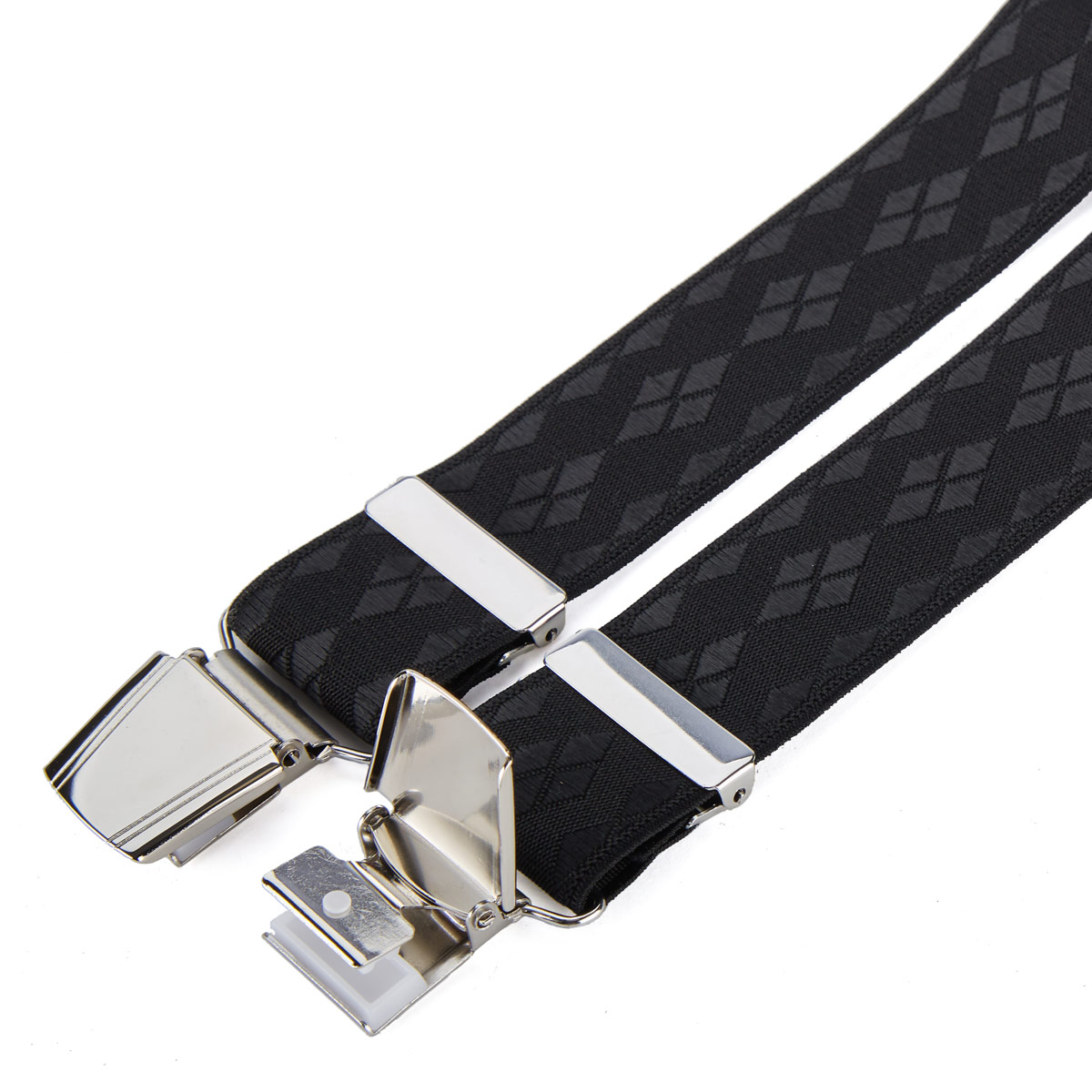 Lindenmann Extrabreiter Hosenträger mit feinem Rautenmuster Farbe schwarz G günstig online kaufen