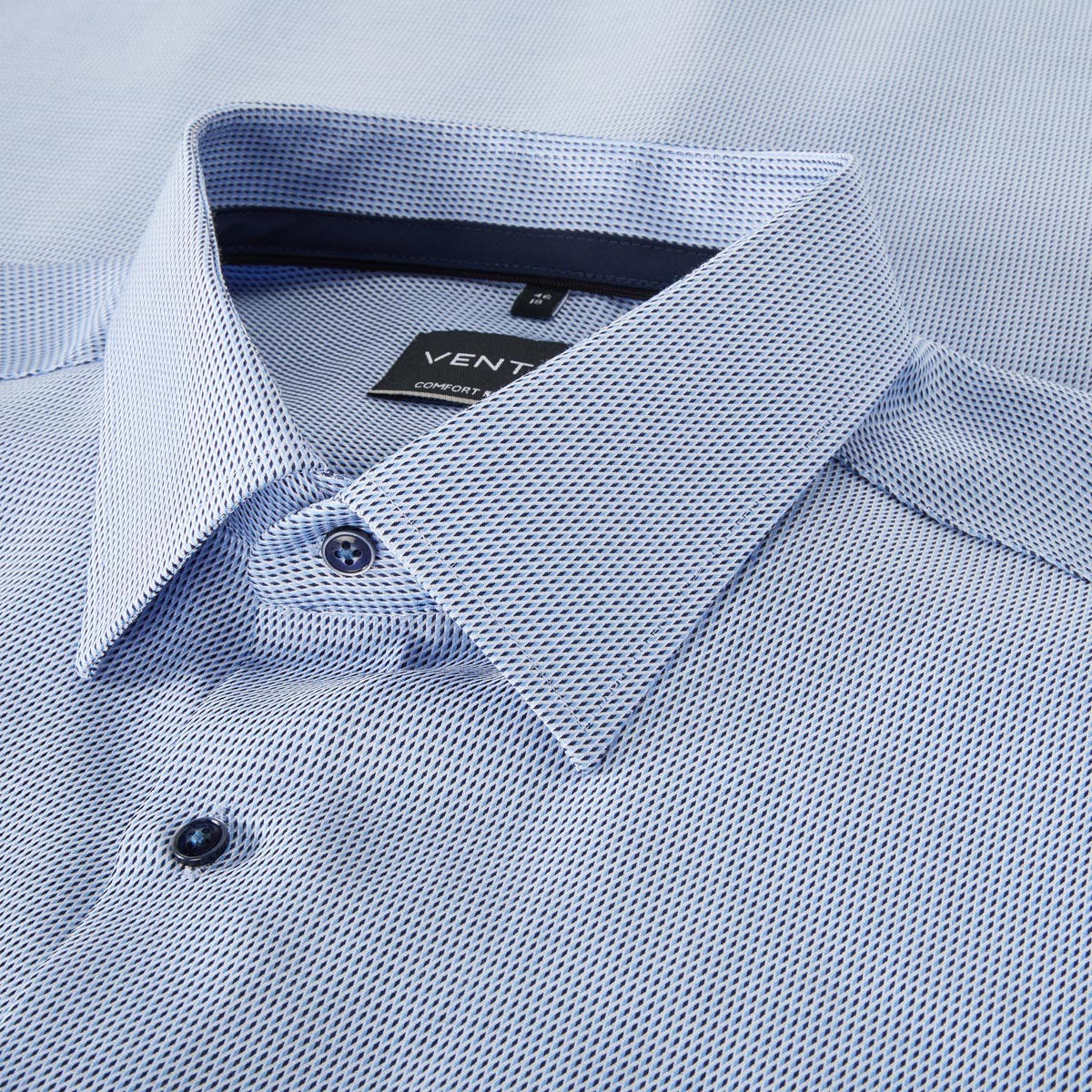 CASA MODA Businesshemd mit Allover-Muster blau