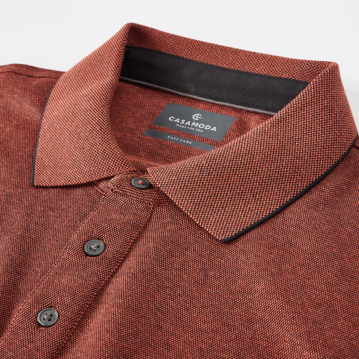 CASA MODA Pflegeleichtes Stretch-Poloshirt orange