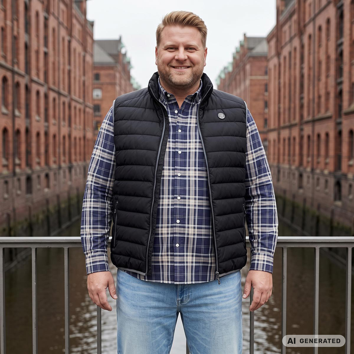 Blue Wave Steppweste "Max", wasser- und windabweisend schwarz