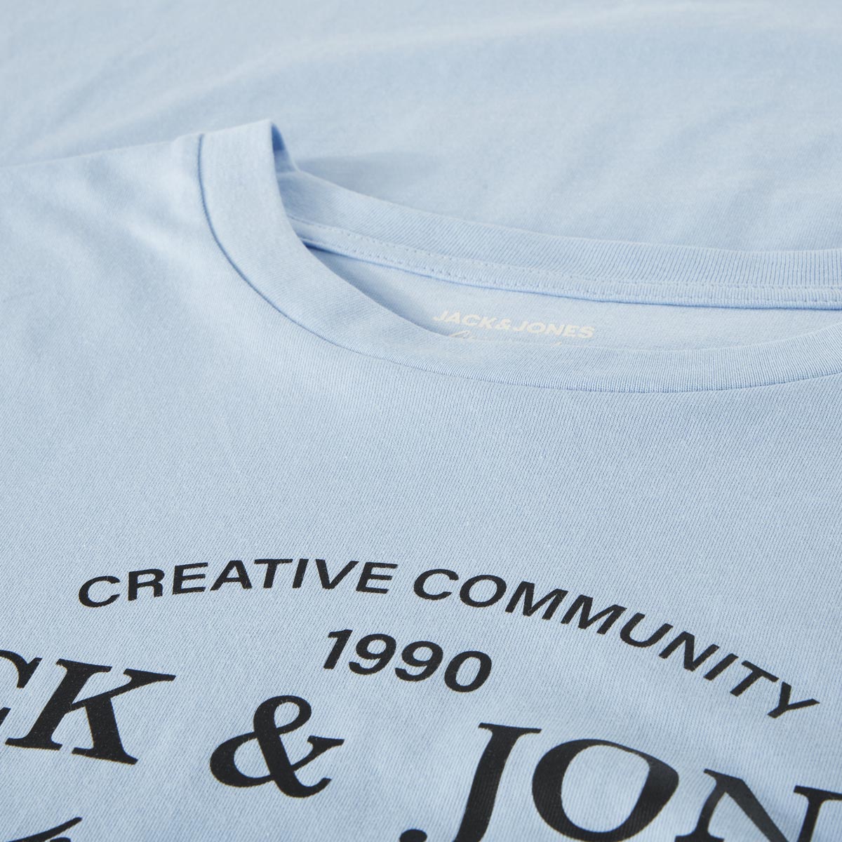Jack&Jones T-Shirt mit Label-Print hellblau