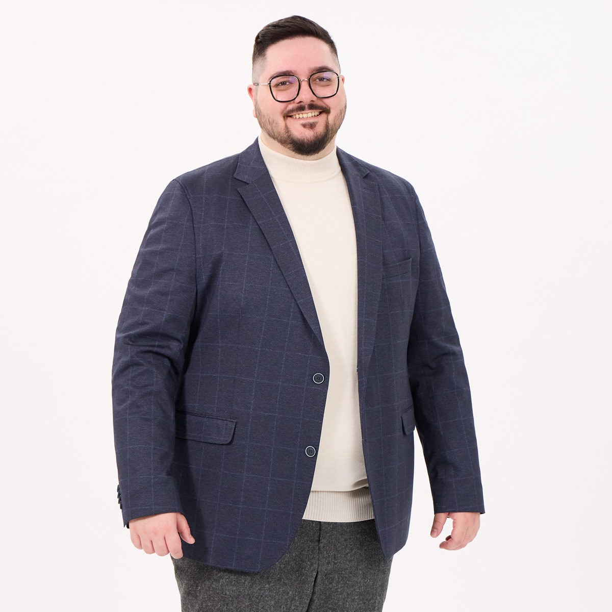 Weis Sakko aus Stretch-Jersey blau