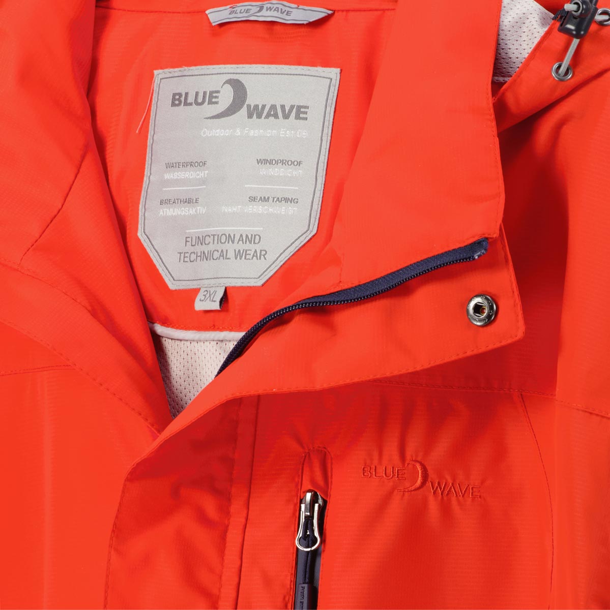Blue Wave Funktionsjacke, wind- und wasserdicht orange