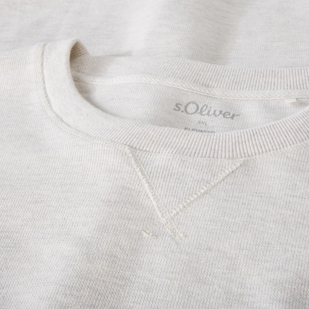 s.Oliver Sweatshirt mit Elasthan weiß