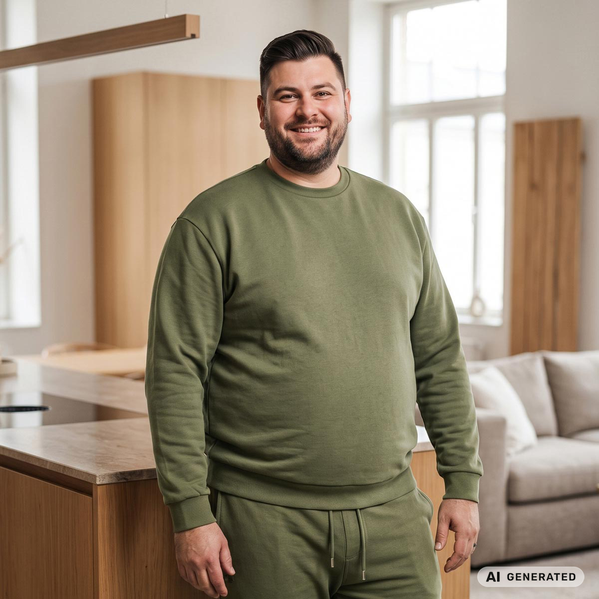 Pfundskerl Sweatshirt aus Baumwollmischung oliv