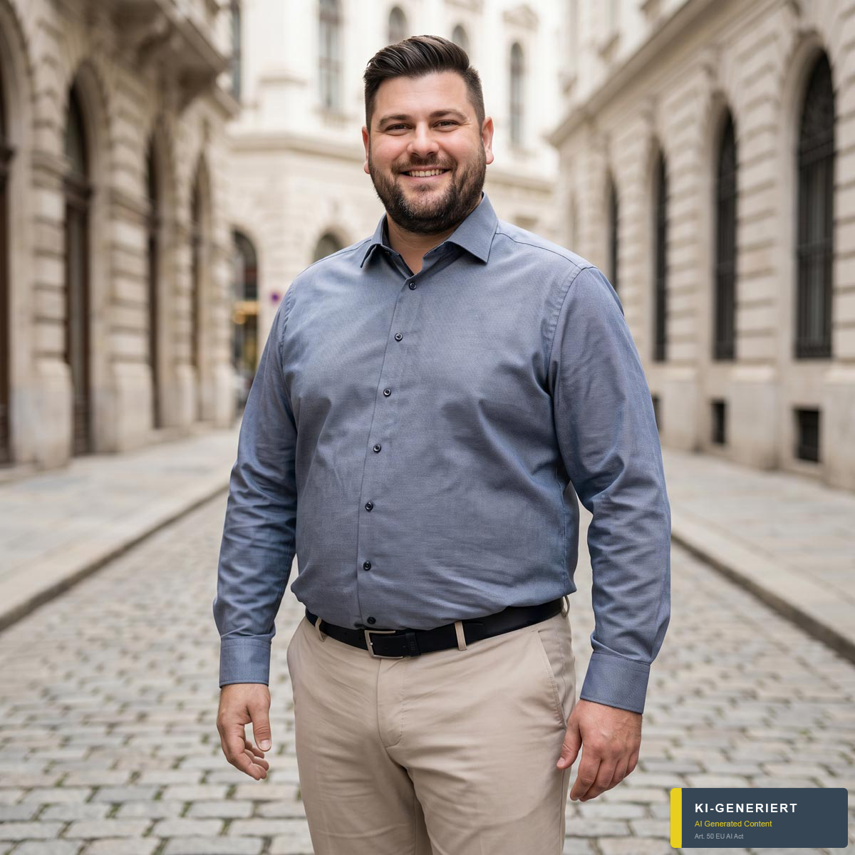 VENTI Businesshemd aus Stretch-Jersey jeansblau
