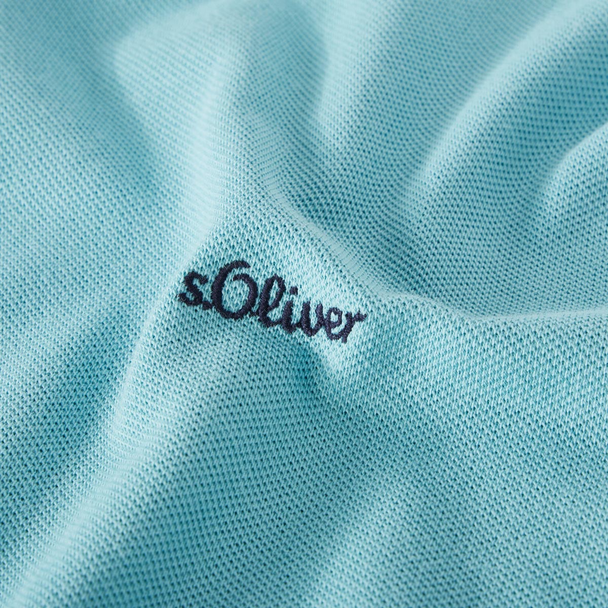 s.Oliver Poloshirt aus Baumwolle blaugrün
