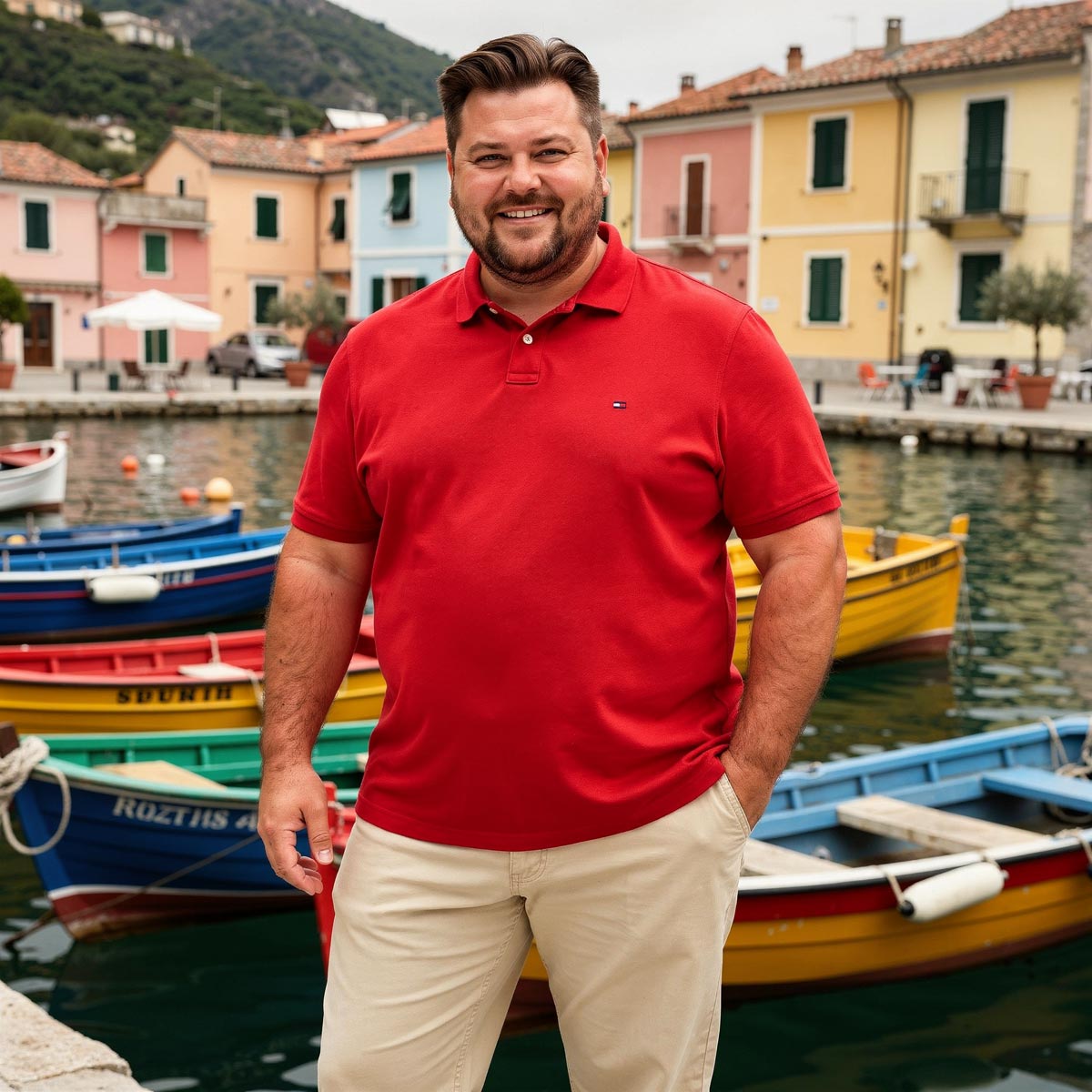 Tommy Hilfiger Poloshirt mit Stretch rot