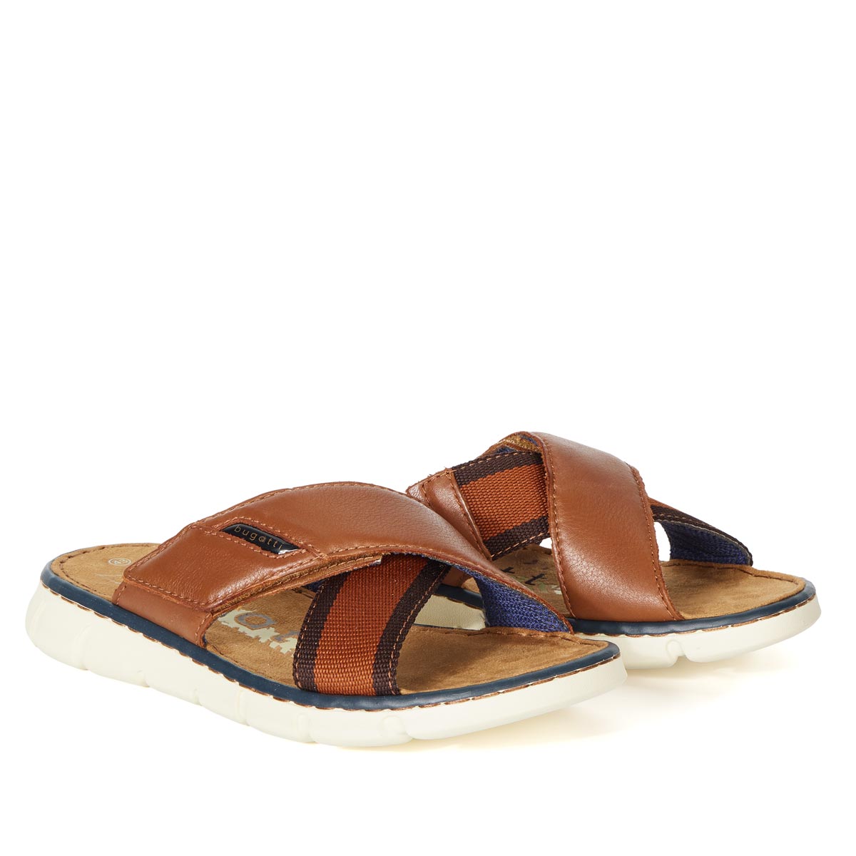 bugatti Sandalen aus Leder, leicht braun