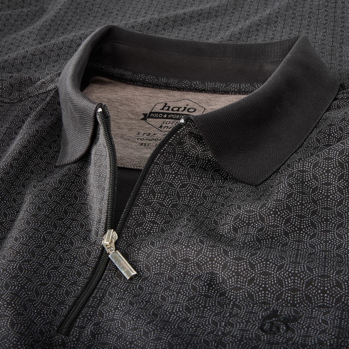 Hajo Poloshirt "Soft Knit", bügelleicht schwarz