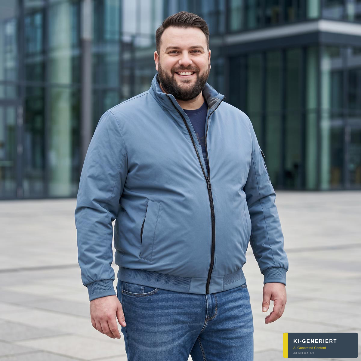 CASA MODA Blouson, wind- und wasserabweisend blau