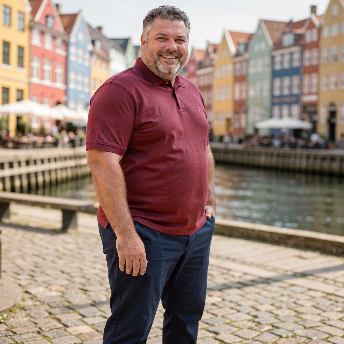Tommy Hilfiger Poloshirt mit Stretch dunkelrot