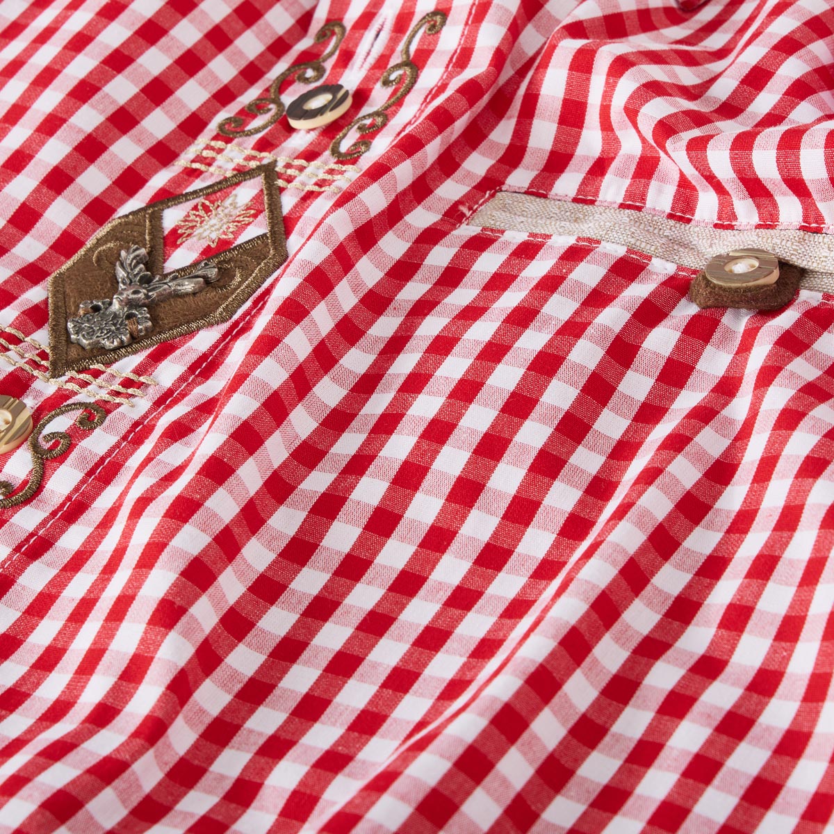 Orbis Kariertes Trachtenhemd rot