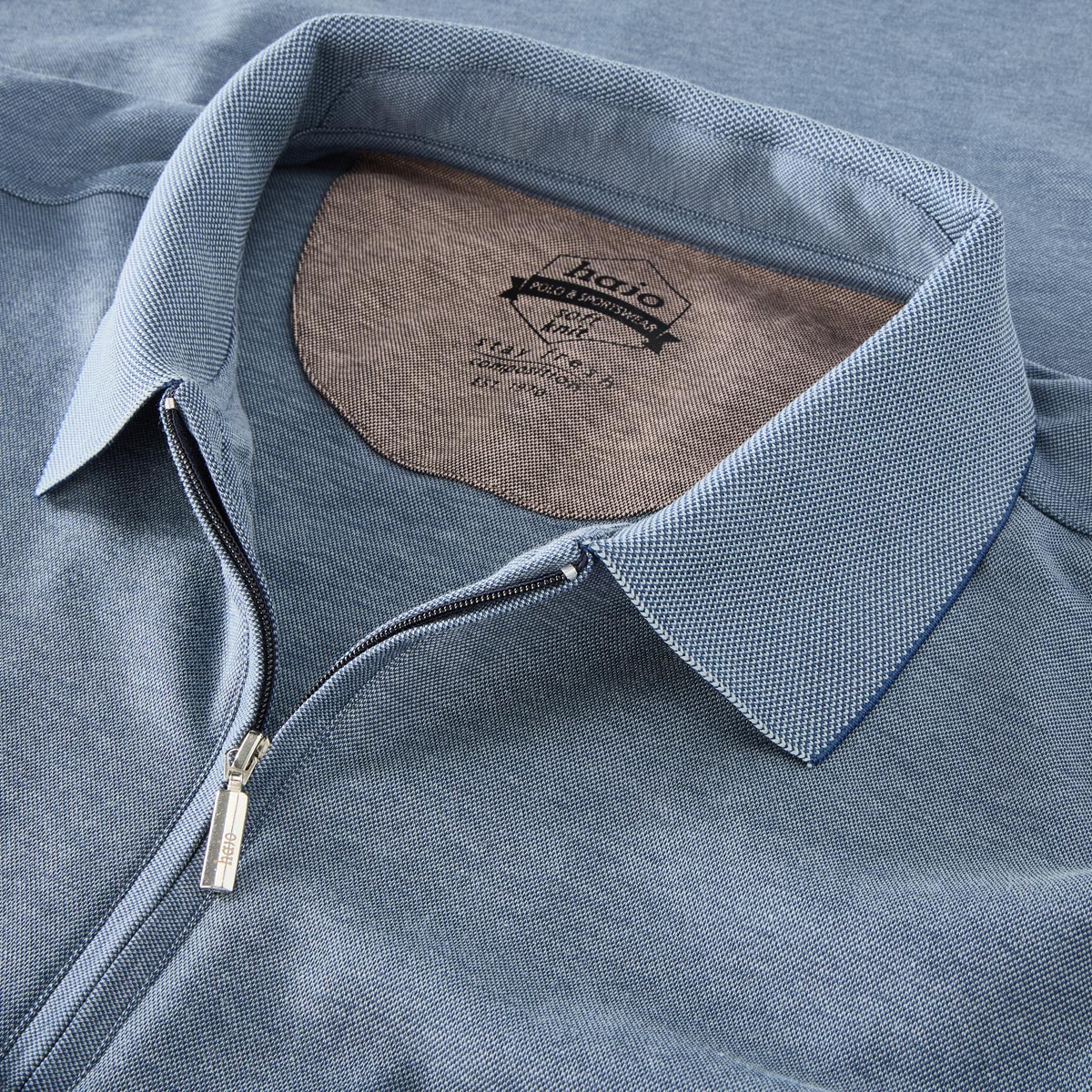 Hajo Poloshirt aus Baumwollmischung graublau