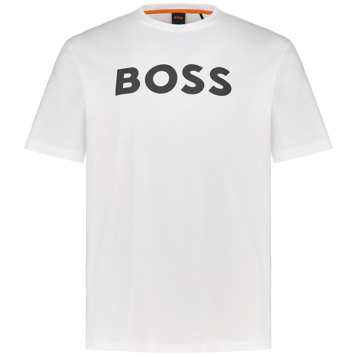 BOSS T-Shirt mit Label-Print Farbe weiß Größe: 5XL günstig online kaufen
