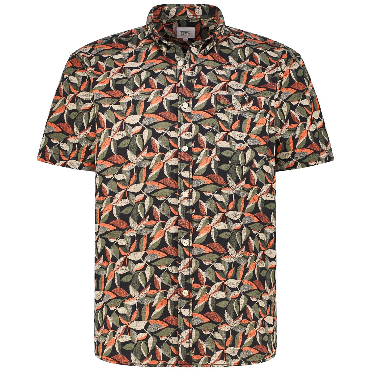 camel active Freizeithemd mit floralem Muster Farbe orange Größe: 5XL günstig online kaufen