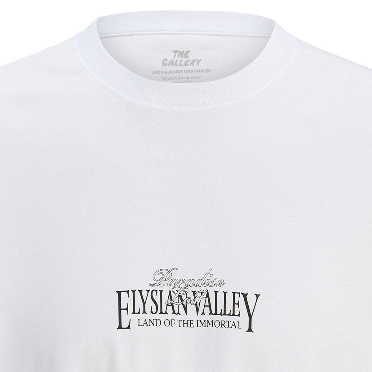 Jack&Jones T-Shirt mit Print auf Vorder- und Rückseite weiß