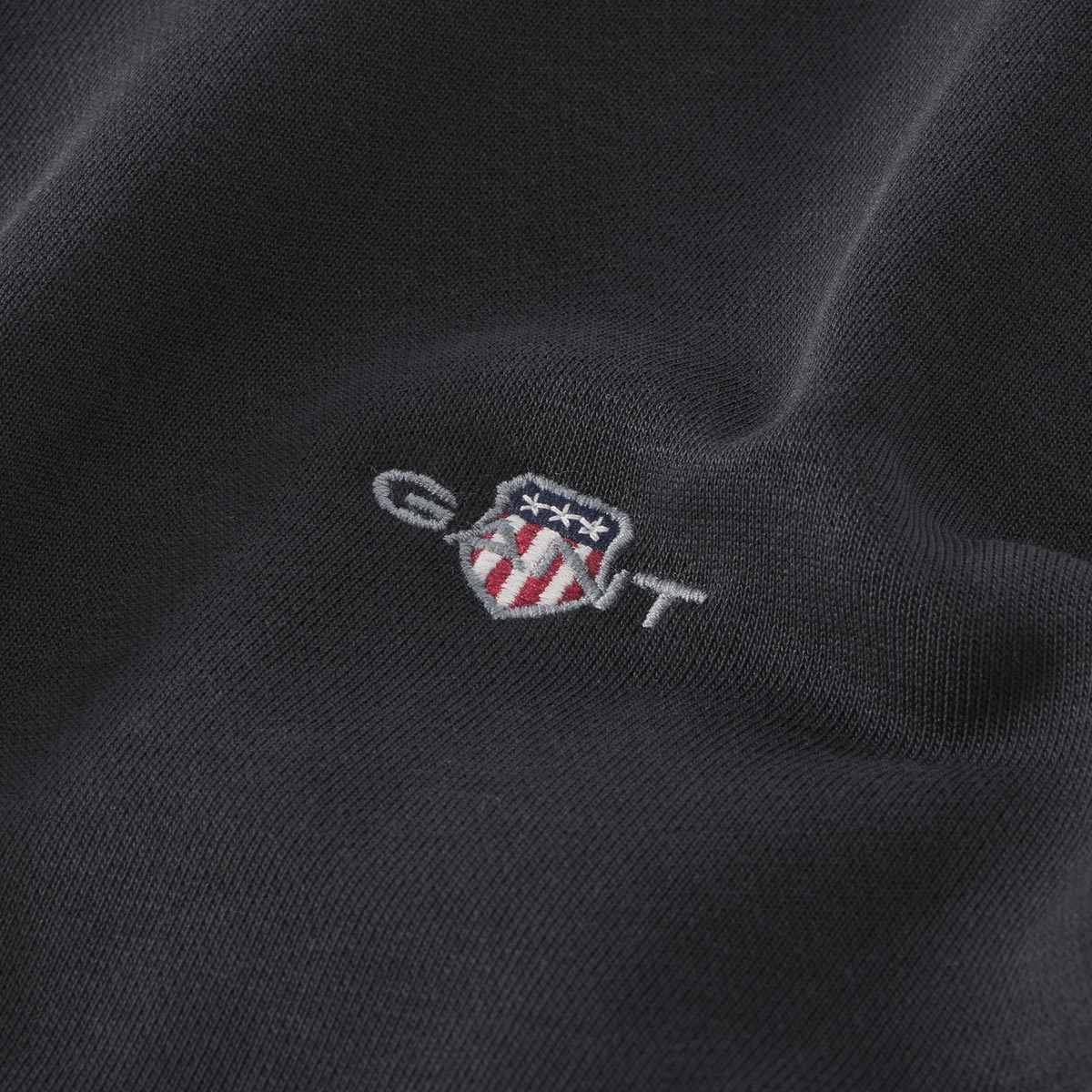 Gant Basic-Sweatjacke mit Stehkragen schwarz