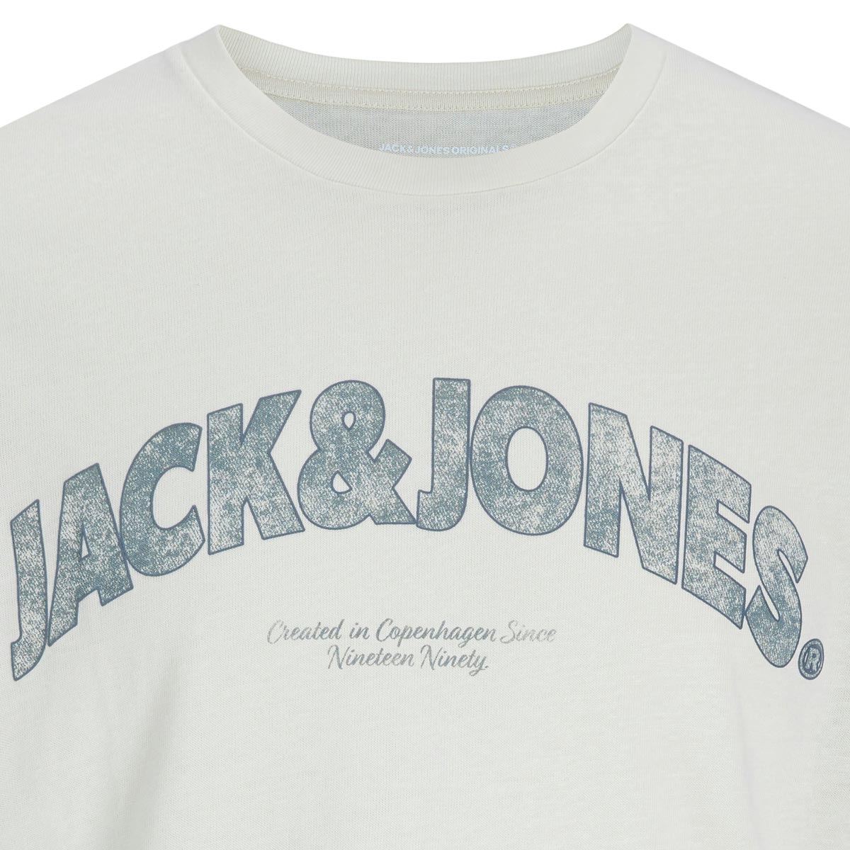 Jack&Jones T-Shirt mit Label-Print cremeweiß
