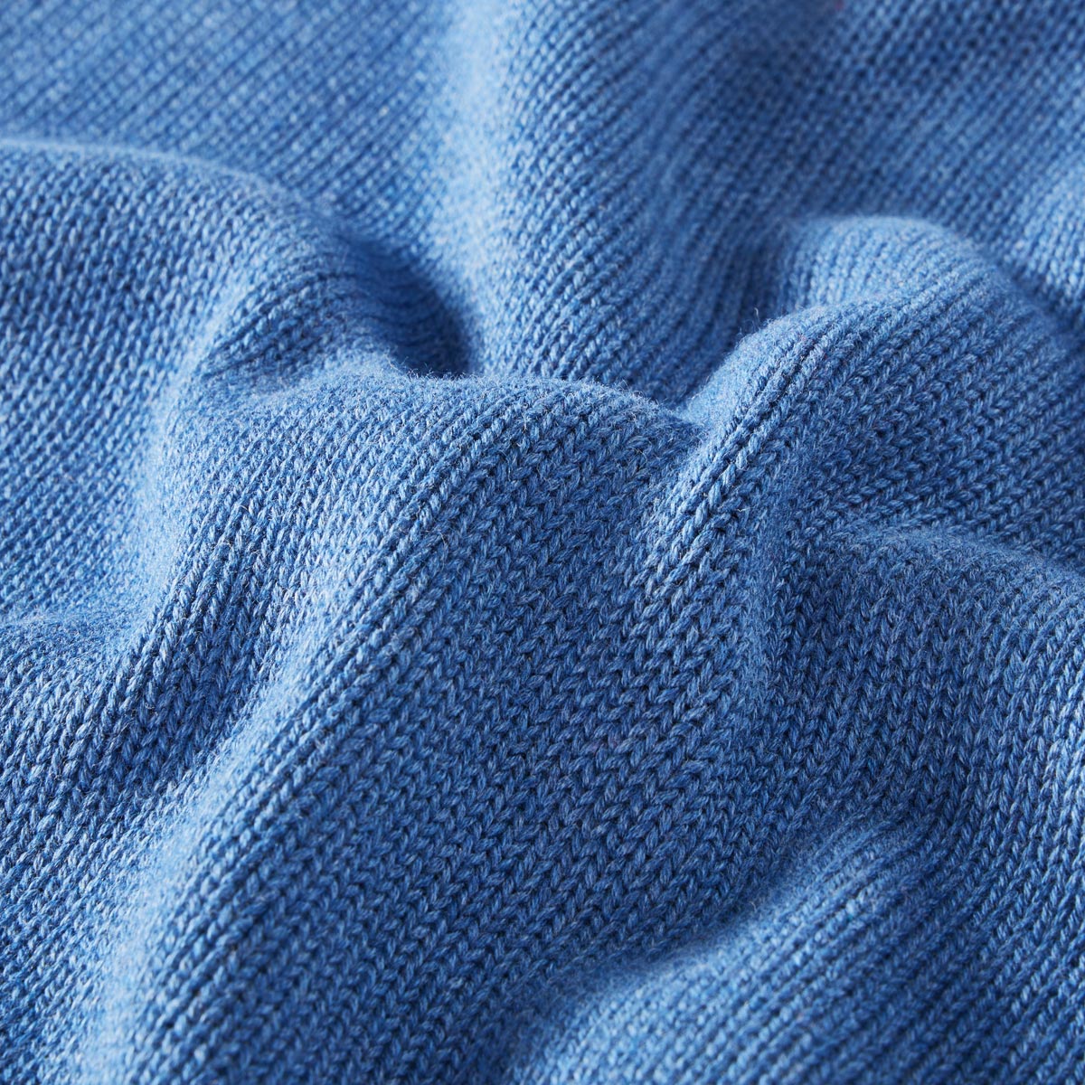 RAGMAN Rundhalspullover aus Baumwolle blau