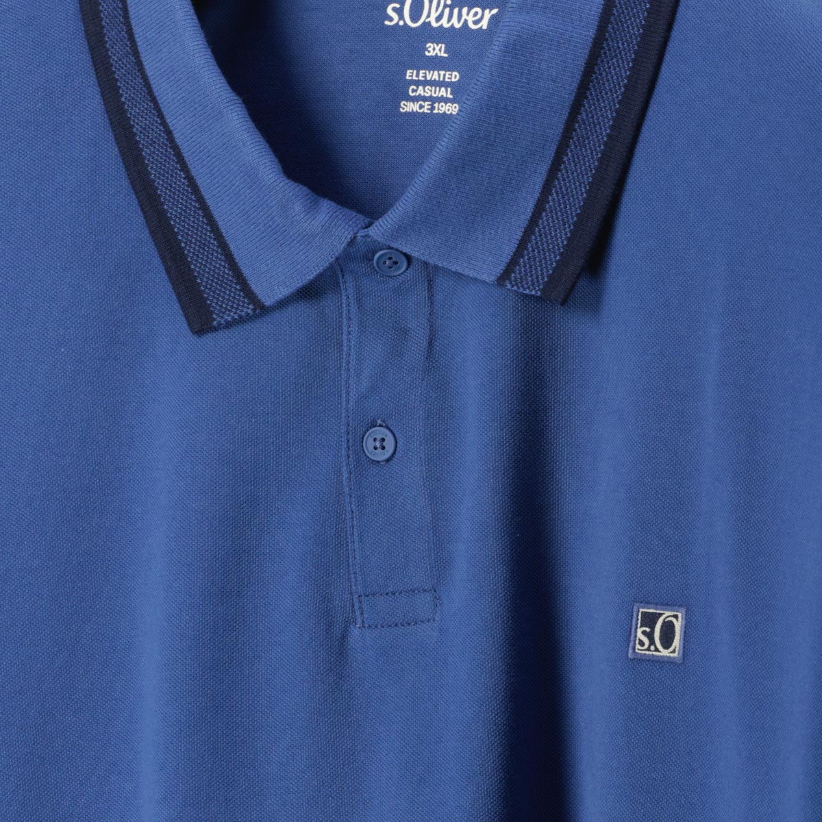 s.Oliver Poloshirt mit Kontrastdetails blau