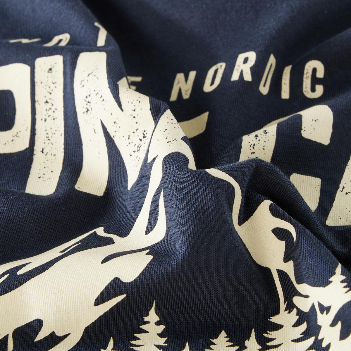 Lerros T-Shirt mit Motiv-Print blau