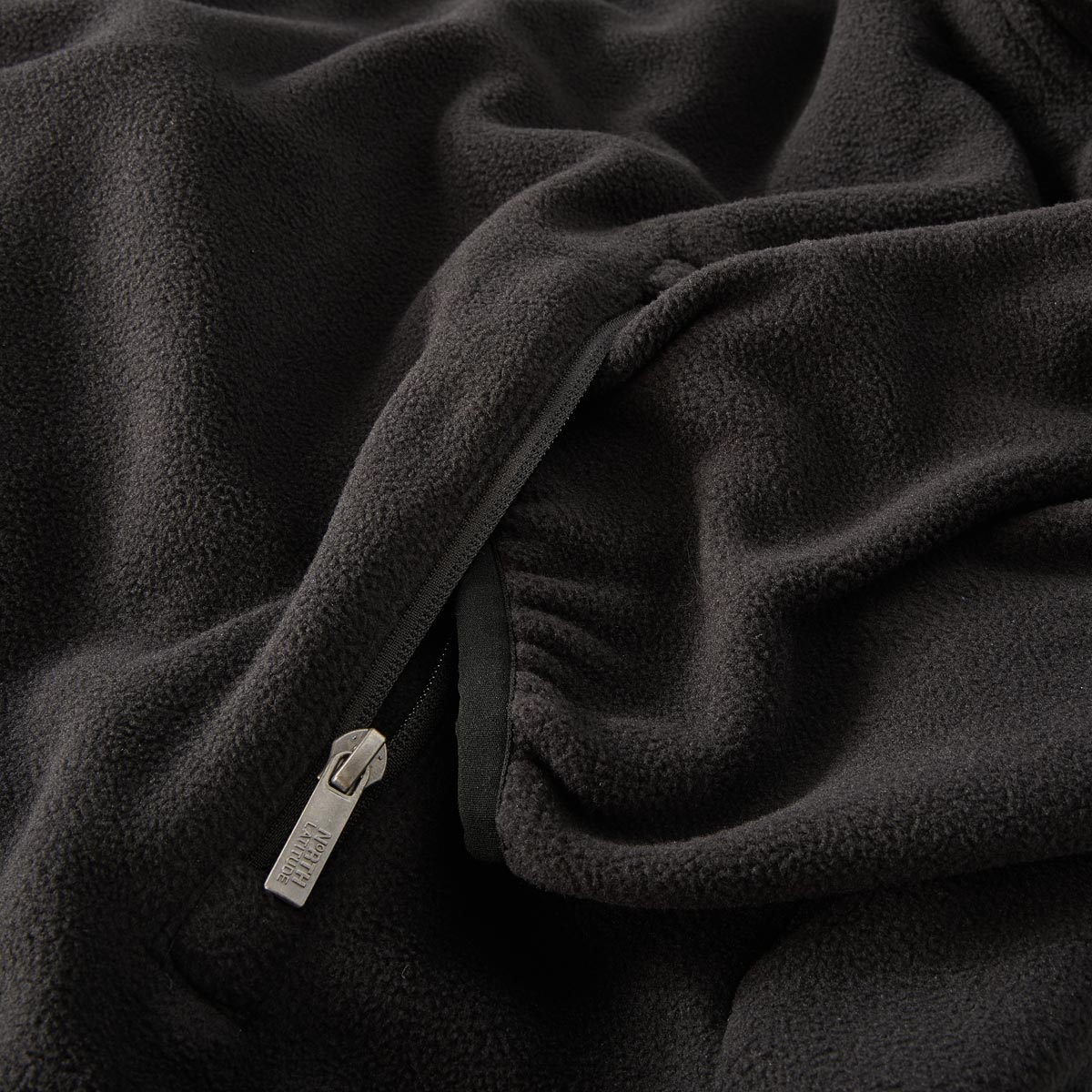 North Fleecejacke mit Stehkragen schwarz