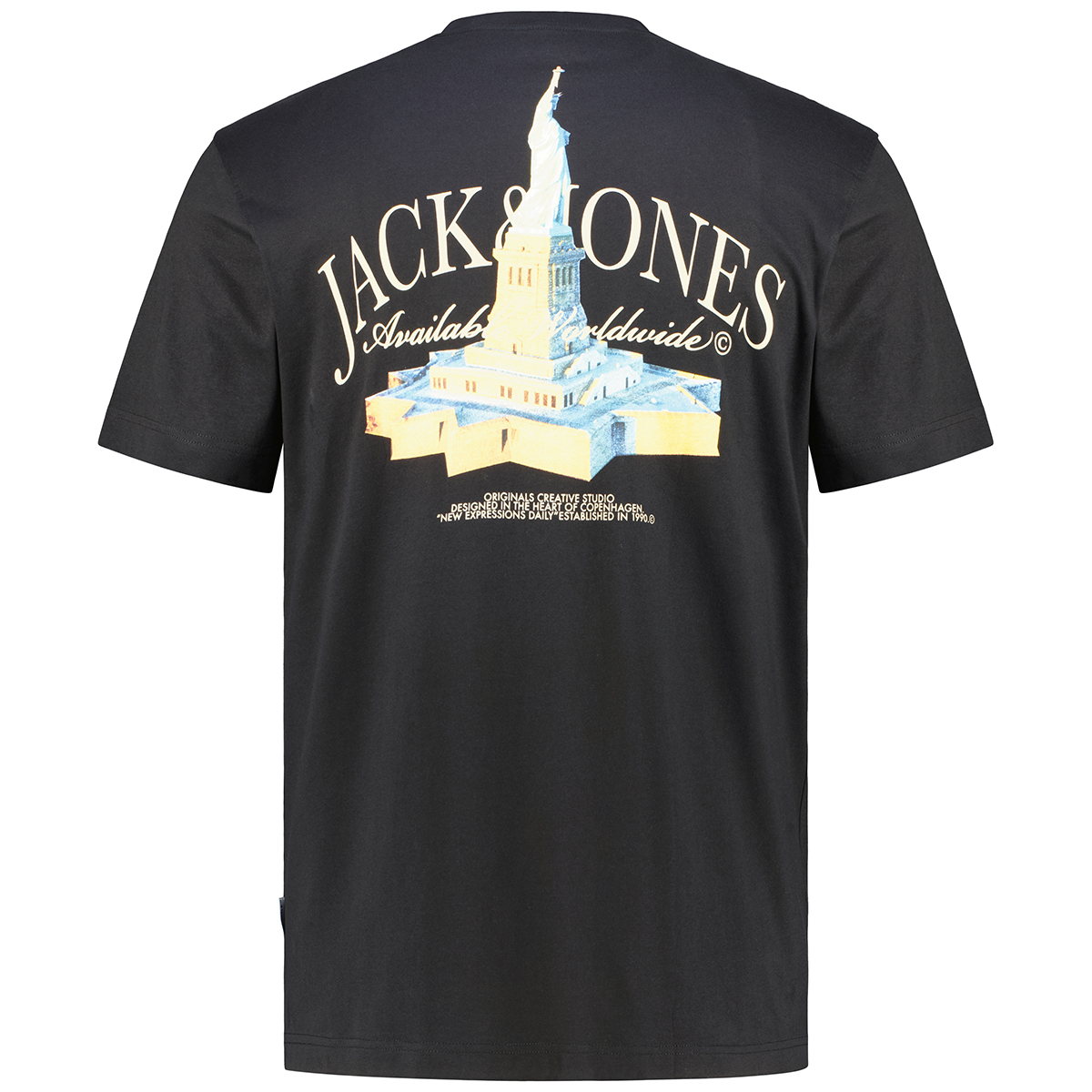 Jack&Jones T-Shirt mit Print auf Vorder-und Rückseite schwarz