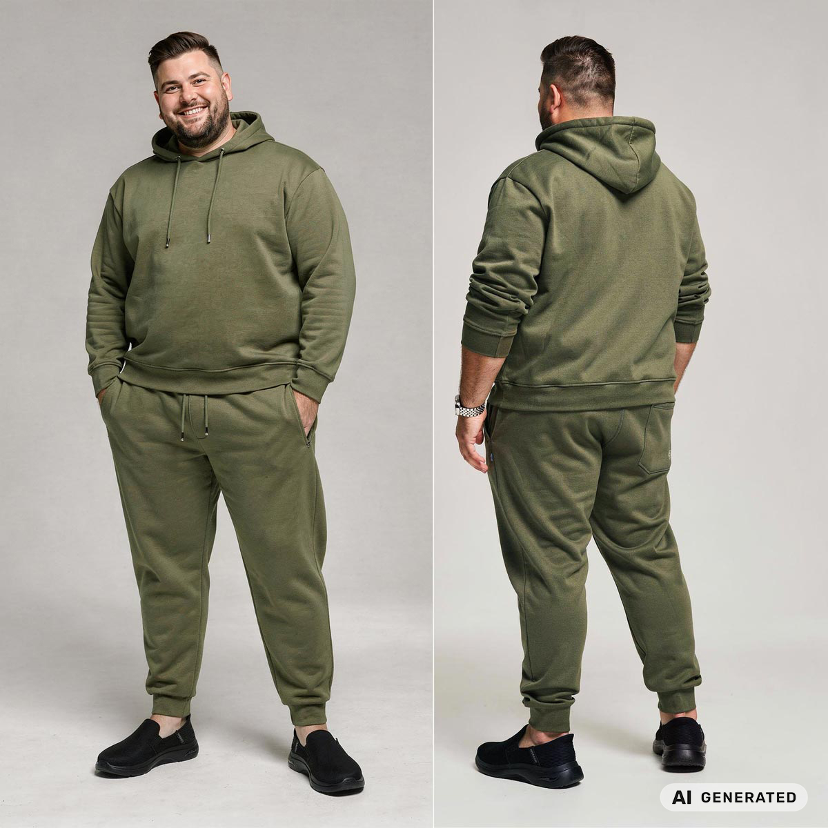 Pfundskerl Hoodie aus Baumwollmischung oliv
