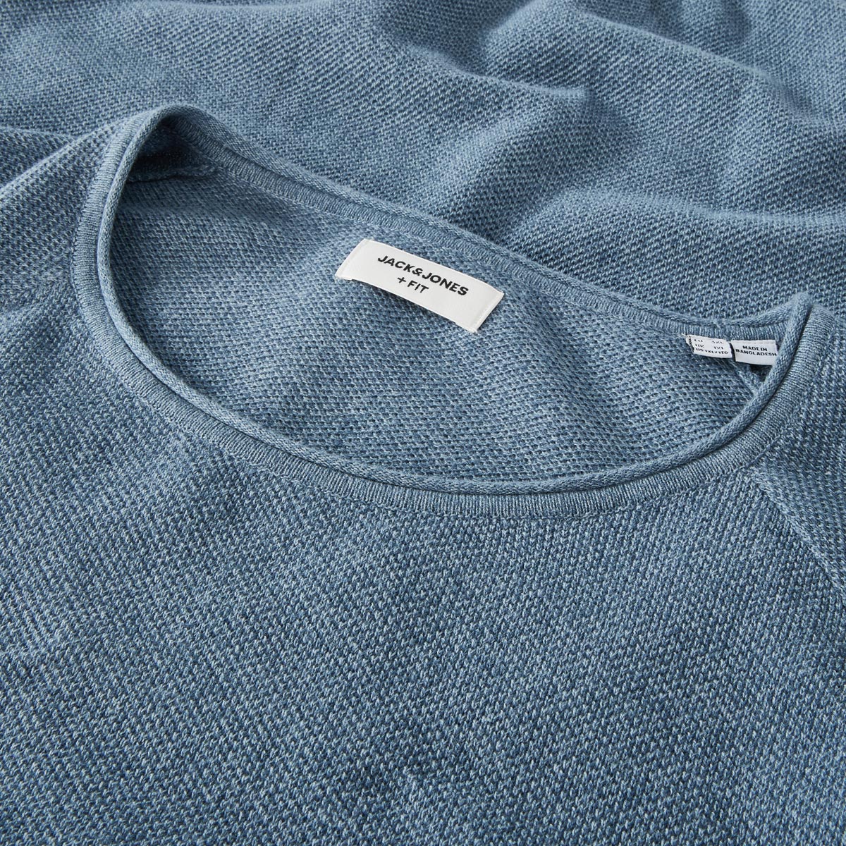 Jack&Jones Rundhalspullover mit Biobaumwolle jeansblau