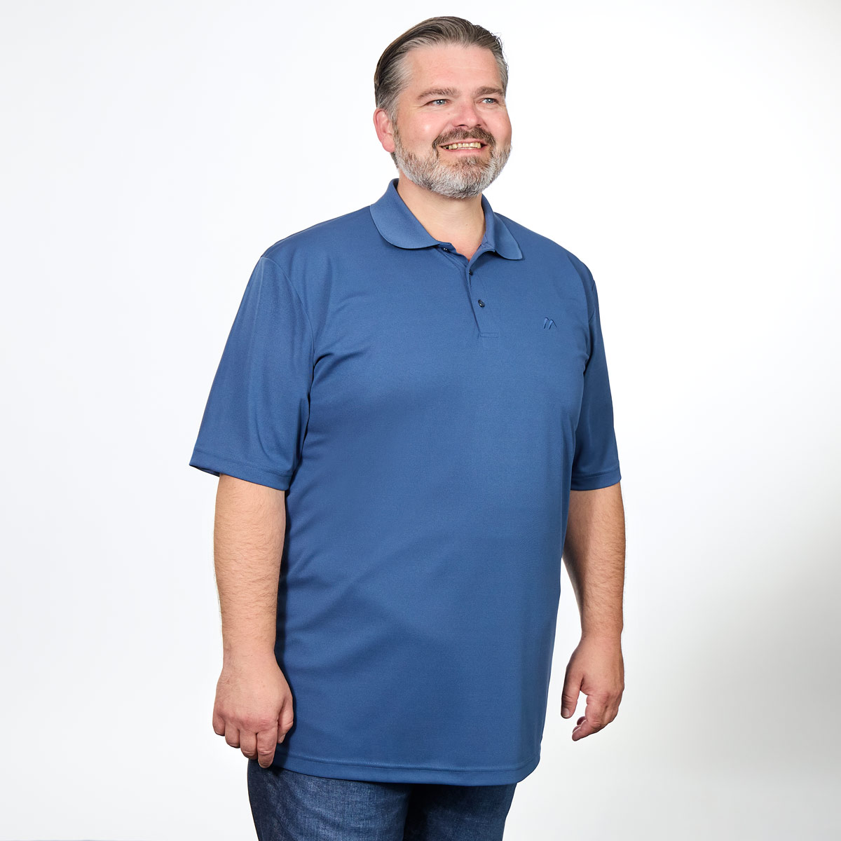 Maier Sports Funktions-Poloshirt, atmungsaktiv und schnelltrocknend blau