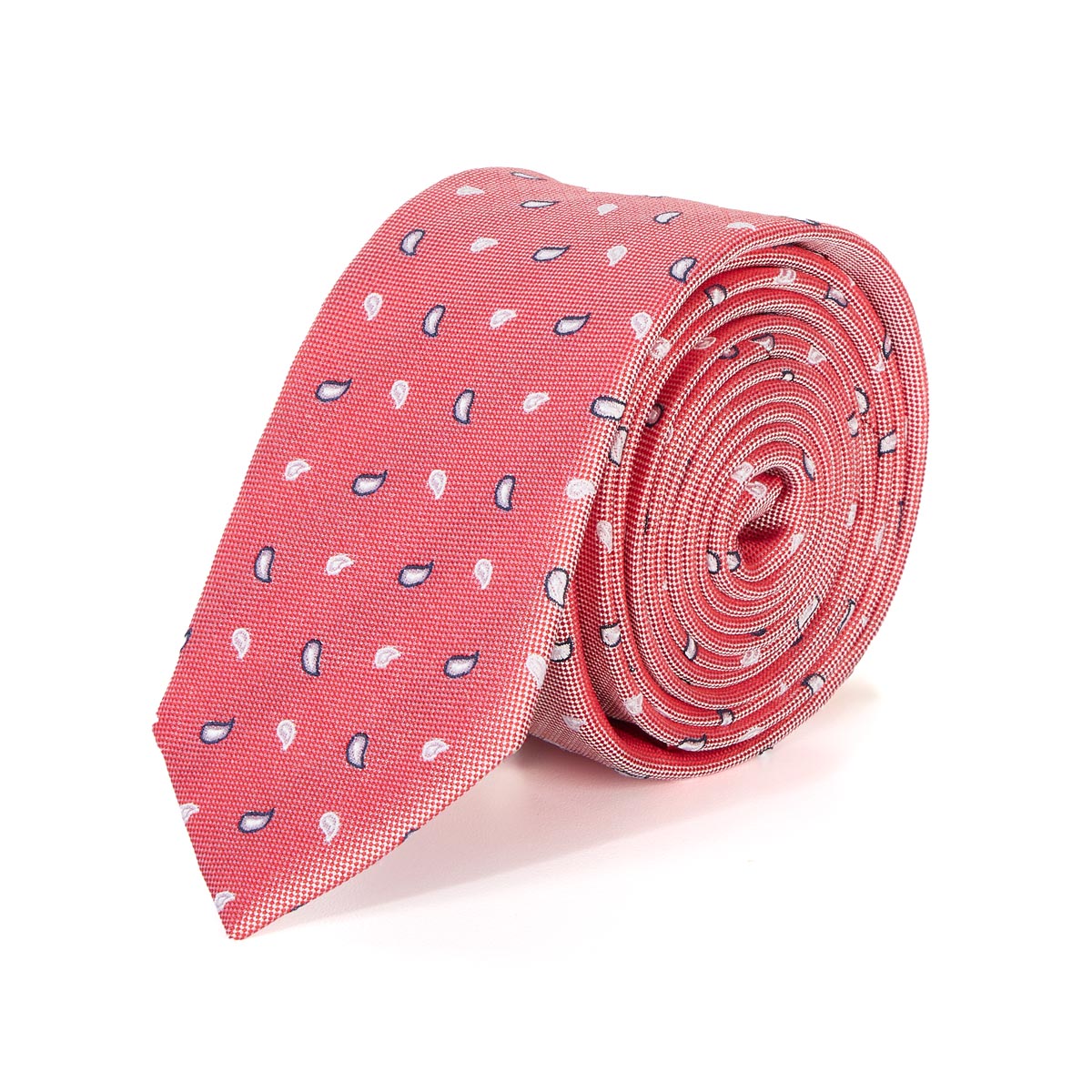 Extralange Seidenkrawatte mit Webmuster