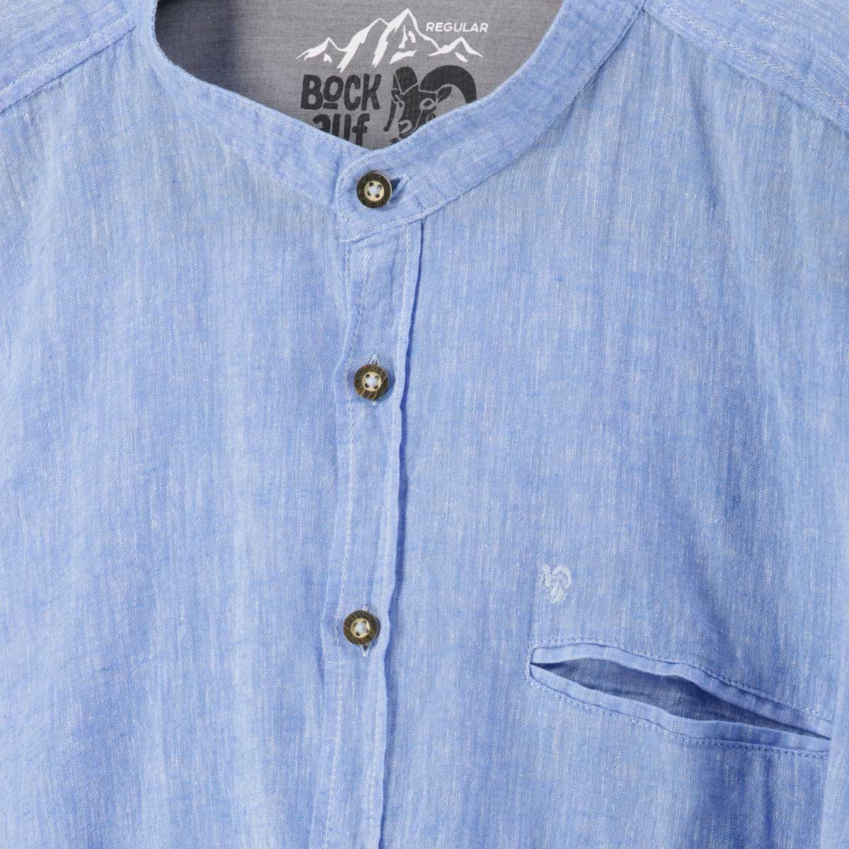 Jupiter Trachtenhemd aus Leinenmischung hellblau