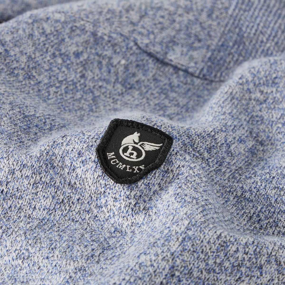 Hajo Strickjacke in melierter Optik royalblau