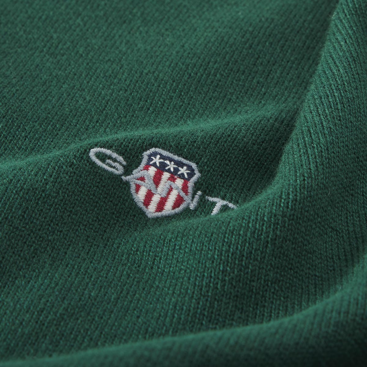 Gant Feinstrickpullover aus Baumwolle dunkelgrün