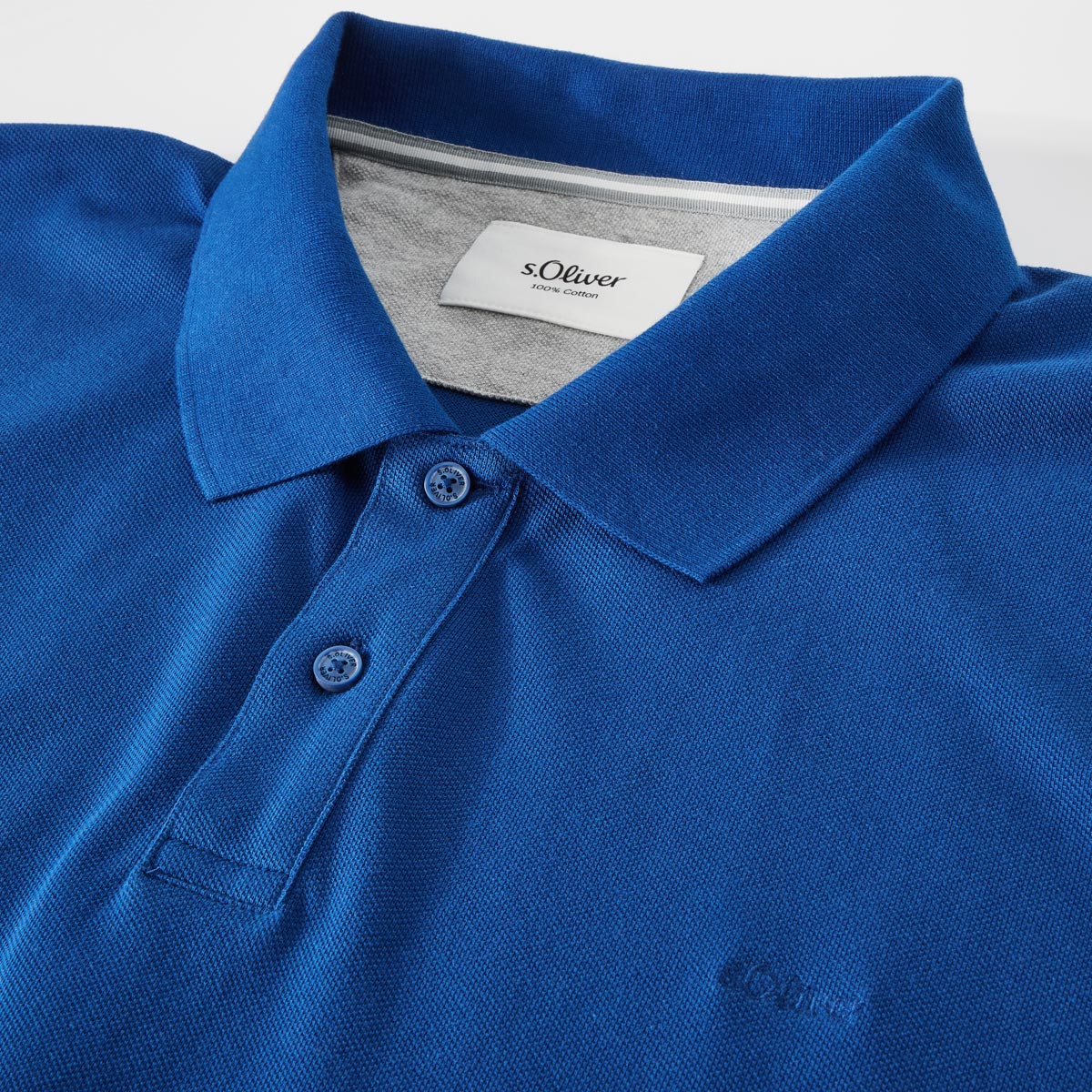 s.Oliver Basic-Poloshirt blau