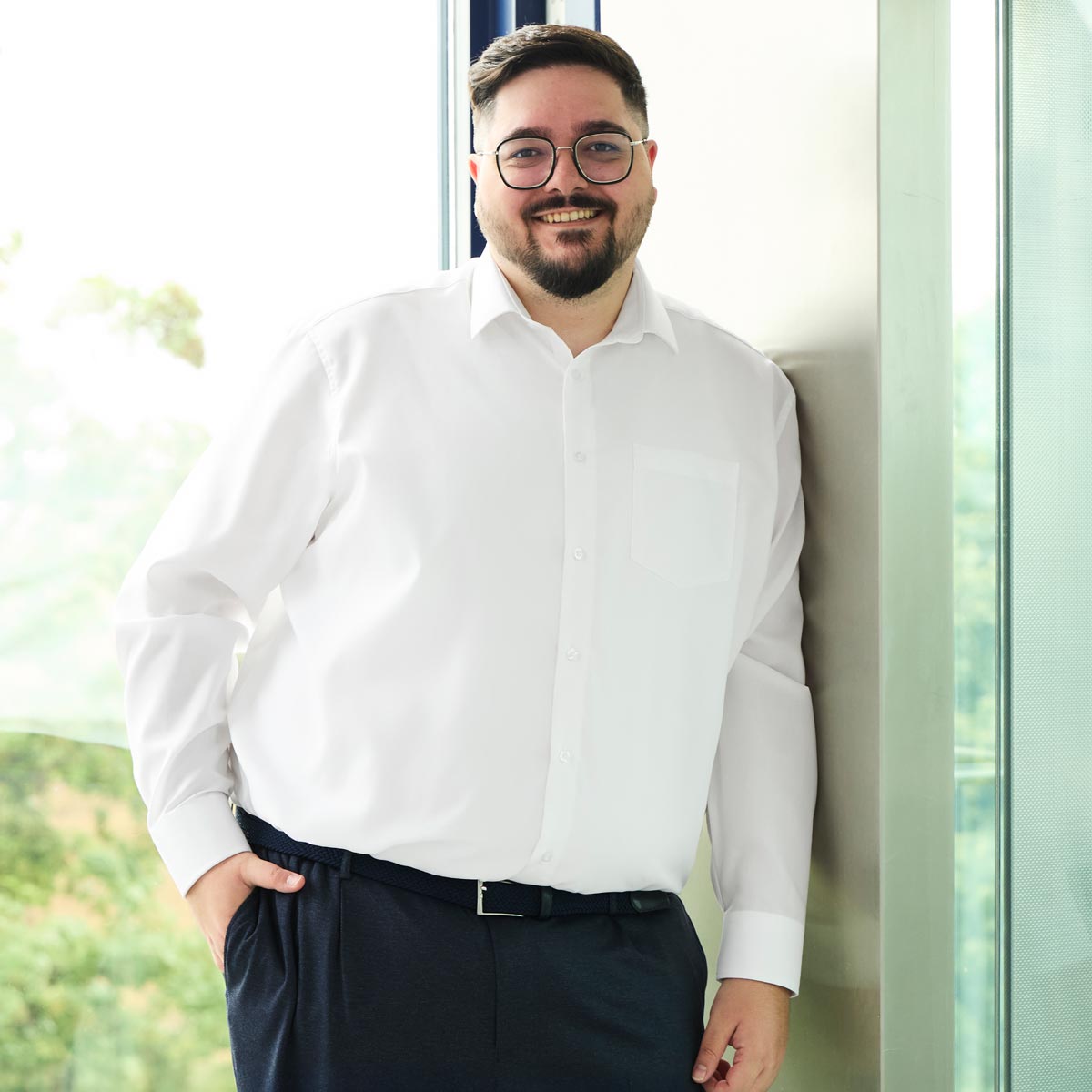 Pfundskerl Businesshemd, langarm weiß