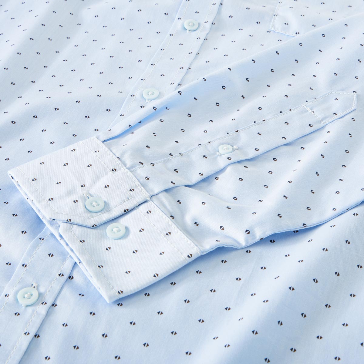 Pfundskerl Businesshemd mit Allover-Muster hellblau