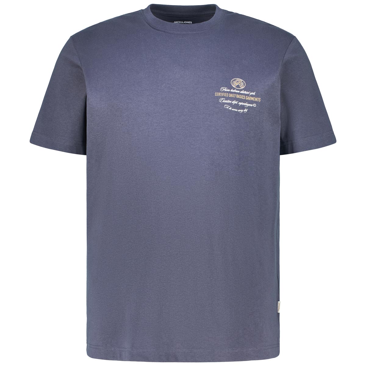 Jack&Jones T-Shirt mit Print auf Vorder- und Rückseite grau