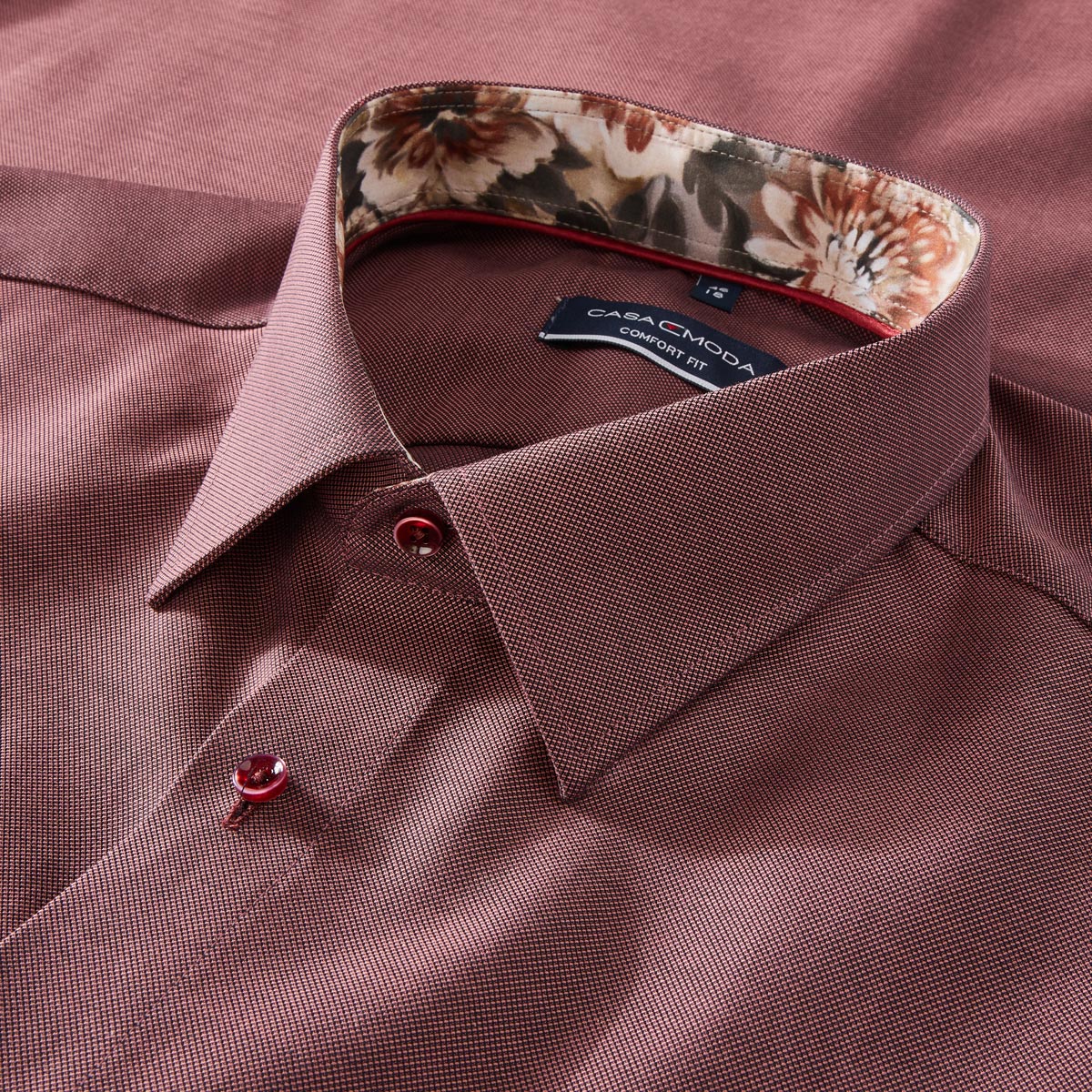 CASA MODA Businesshemd aus Baumwolle rot