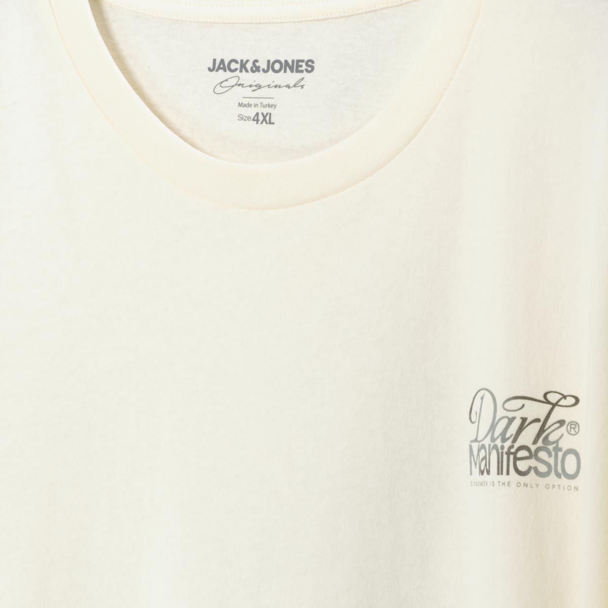 Jack&Jones T-Shirt mit Print auf Vorder-und Rückseite creme