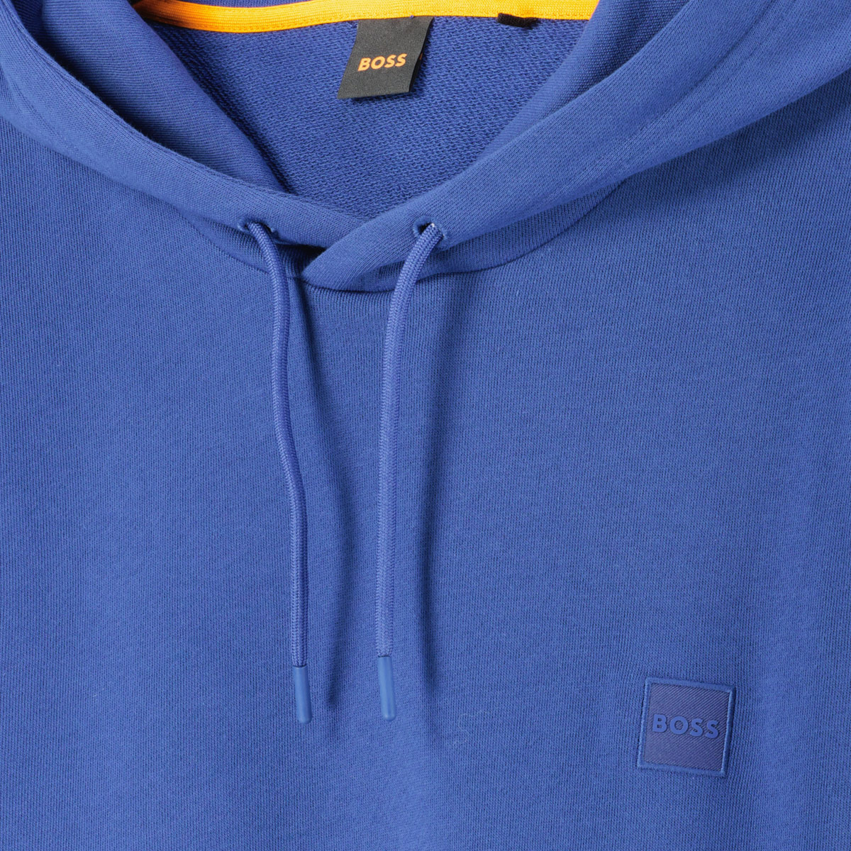 BOSS Hoodie aus Biobaumwolle blau