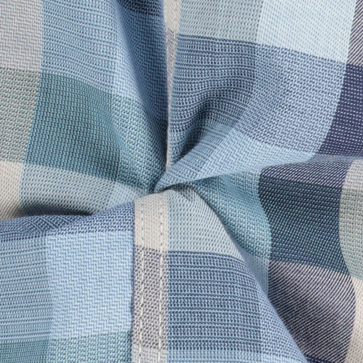 CASA MODA Kariertes Freizeithemd aus Baumwolle blau/grau