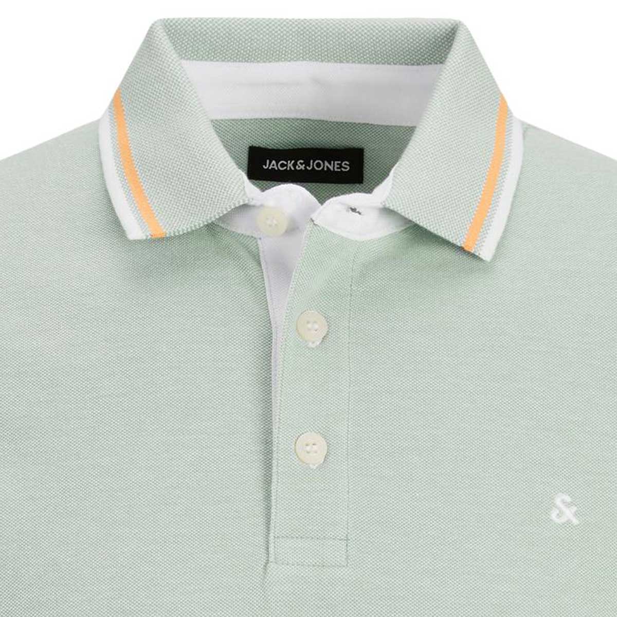 Jack&Jones Poloshirt mit Kontrastdetails grün