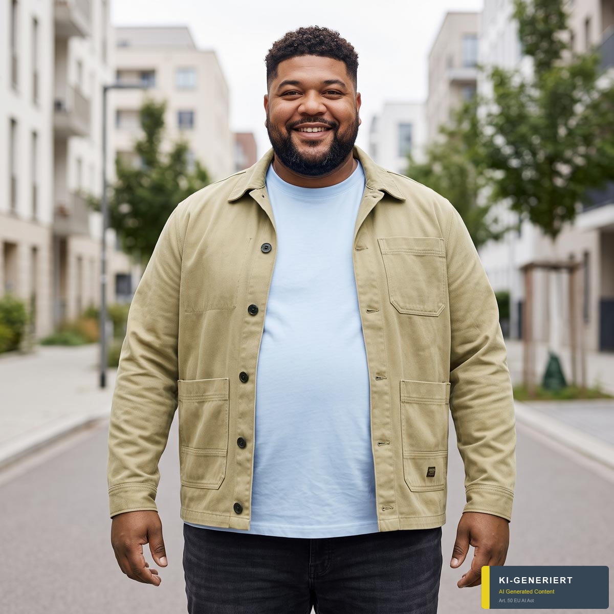 Jack&Jones Jeans-Overshirt aus Biobaumwolle grün