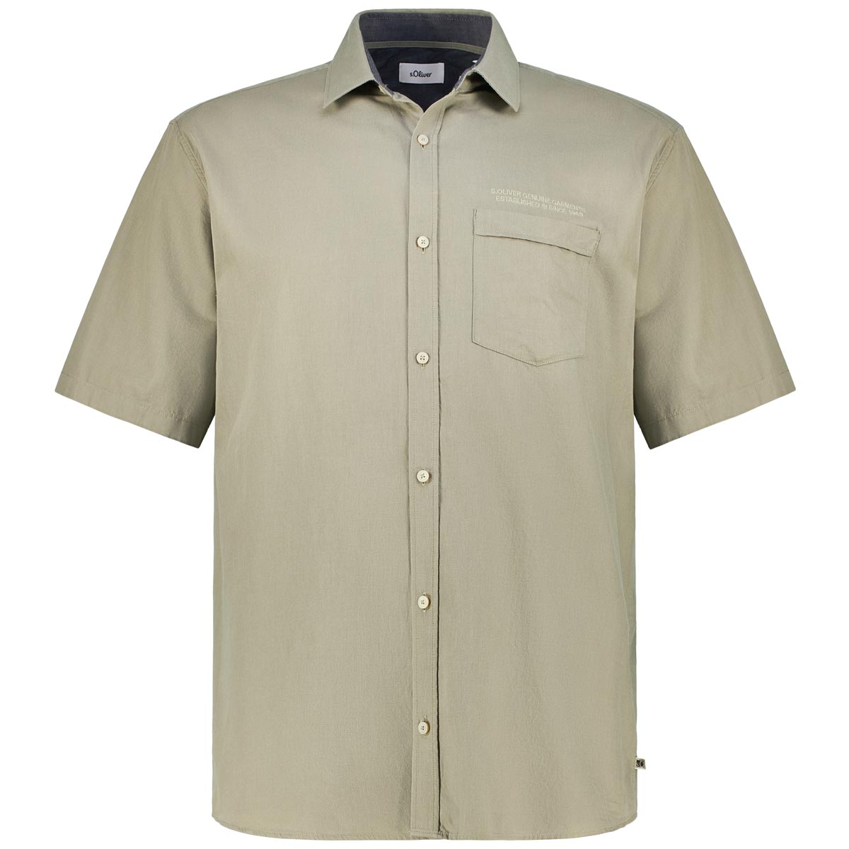 s.Oliver Freizeithemd aus Baumwollmix Farbe grün Größe: 4XL günstig online kaufen