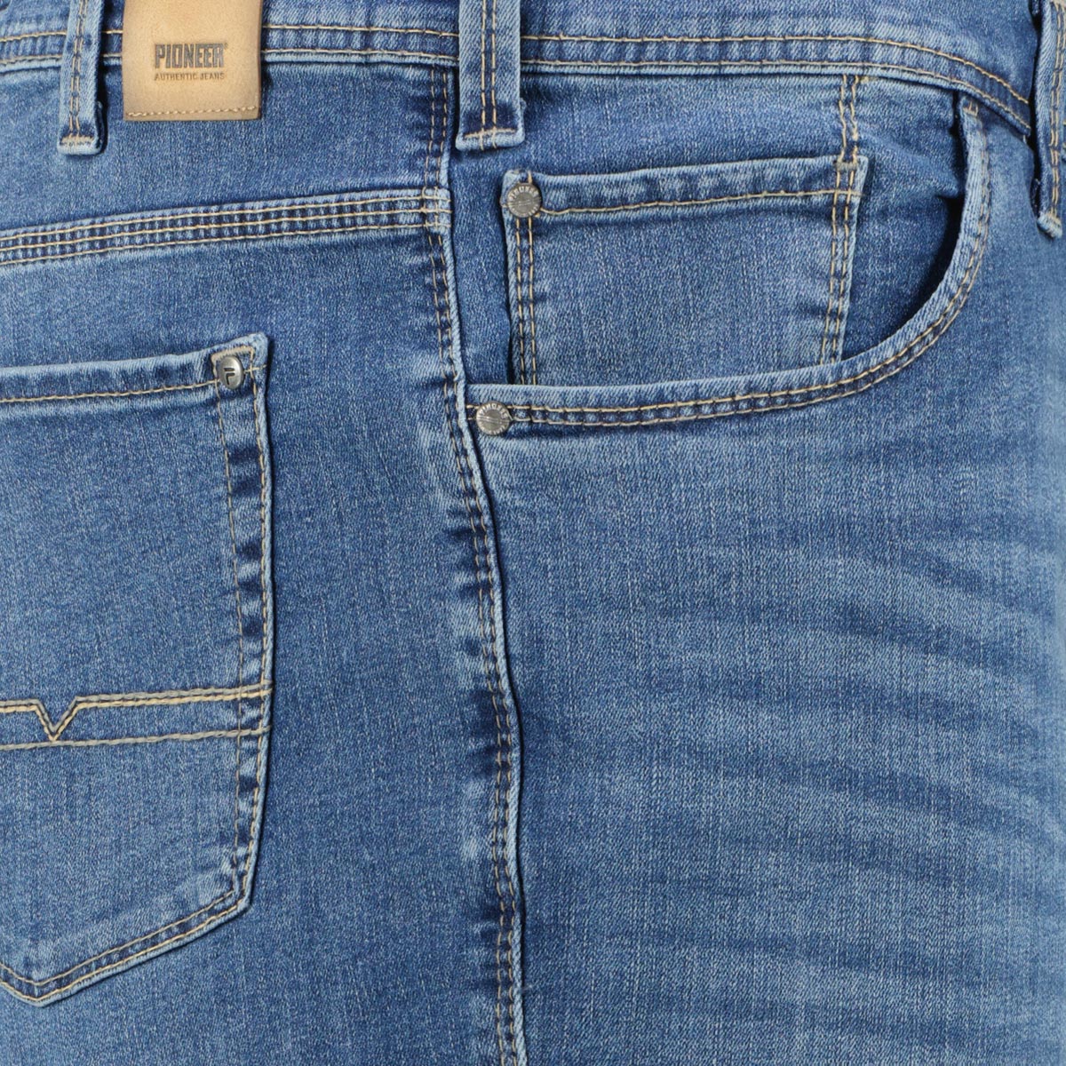 Pioneer Megaflex-Jeans "Thomas", Tapered Fit jeansblau