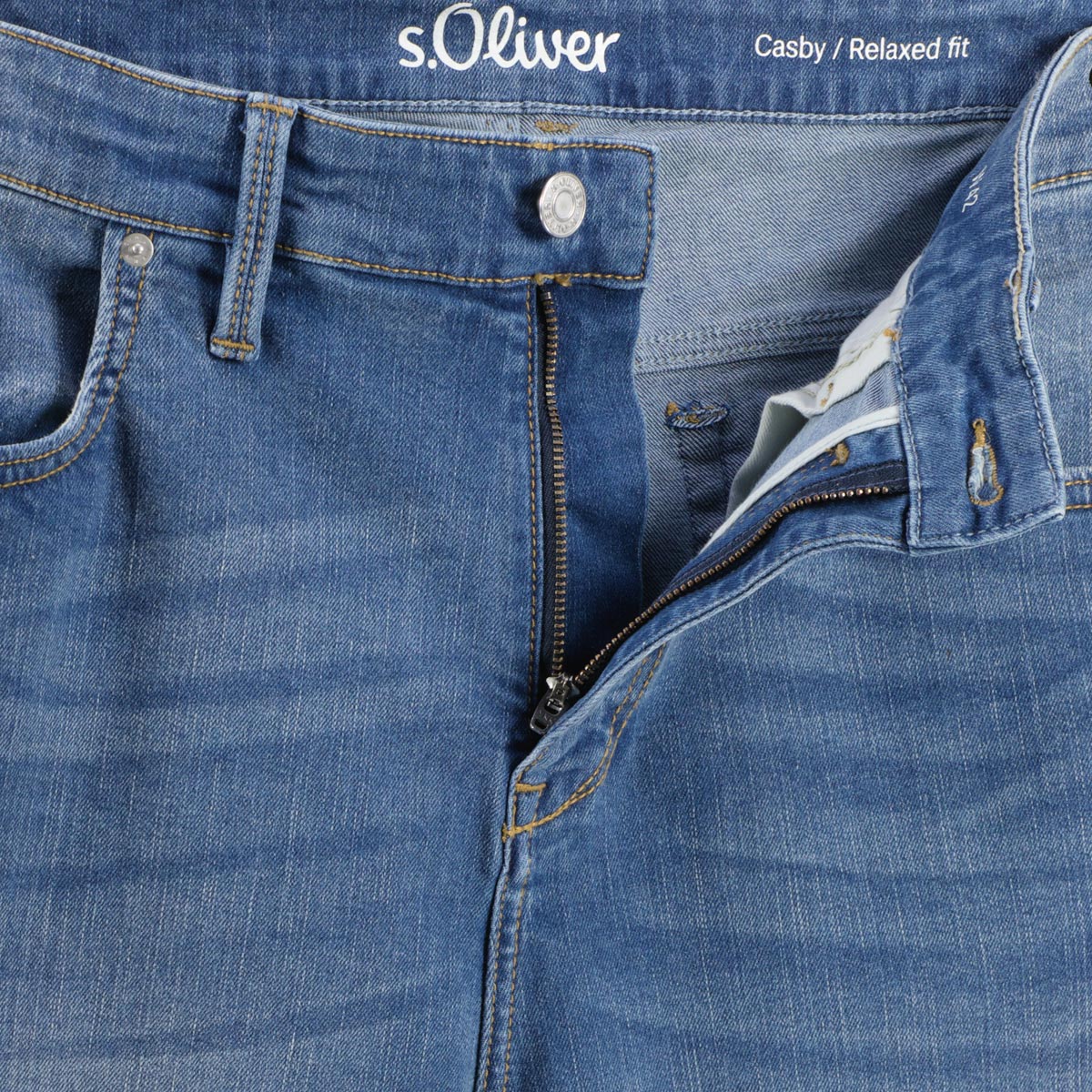 s.Oliver Jeans-Shorts "Casby" mit Elasthan blau/grün
