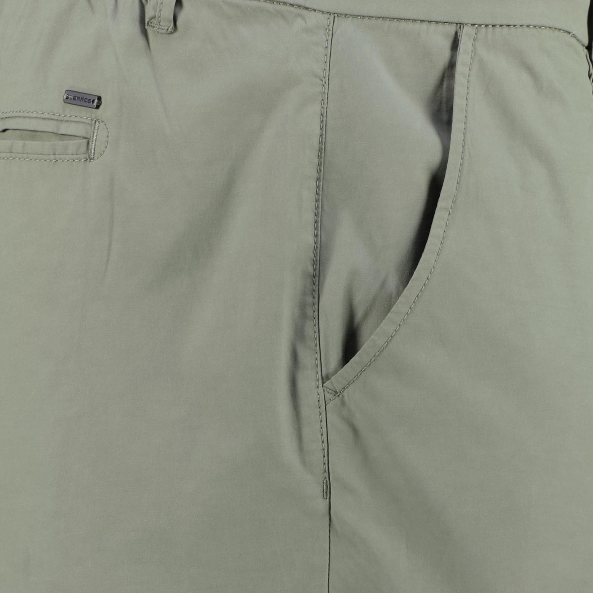 Lerros Chino-Shorts mit Stretch oliv